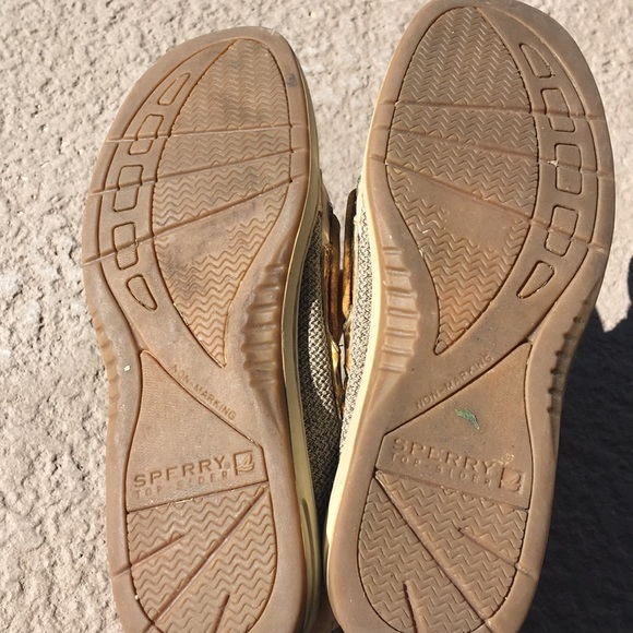 $95 gold leather Snake print Sperry Topsider 5 - Picture 6 of 6